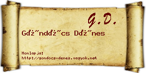 Göndöcs Dénes névjegykártya